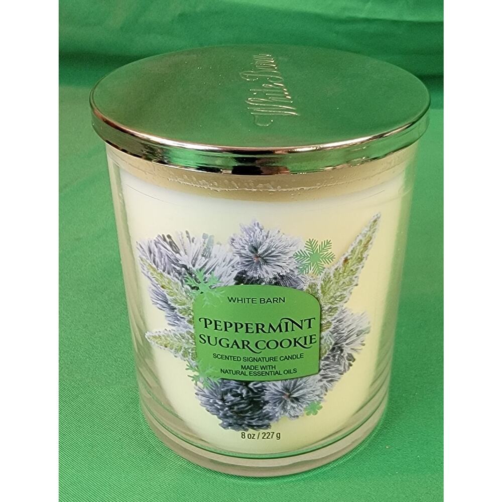 Peppermint Sugar Cookie Scented Candle White Barn / Bath & Body Works